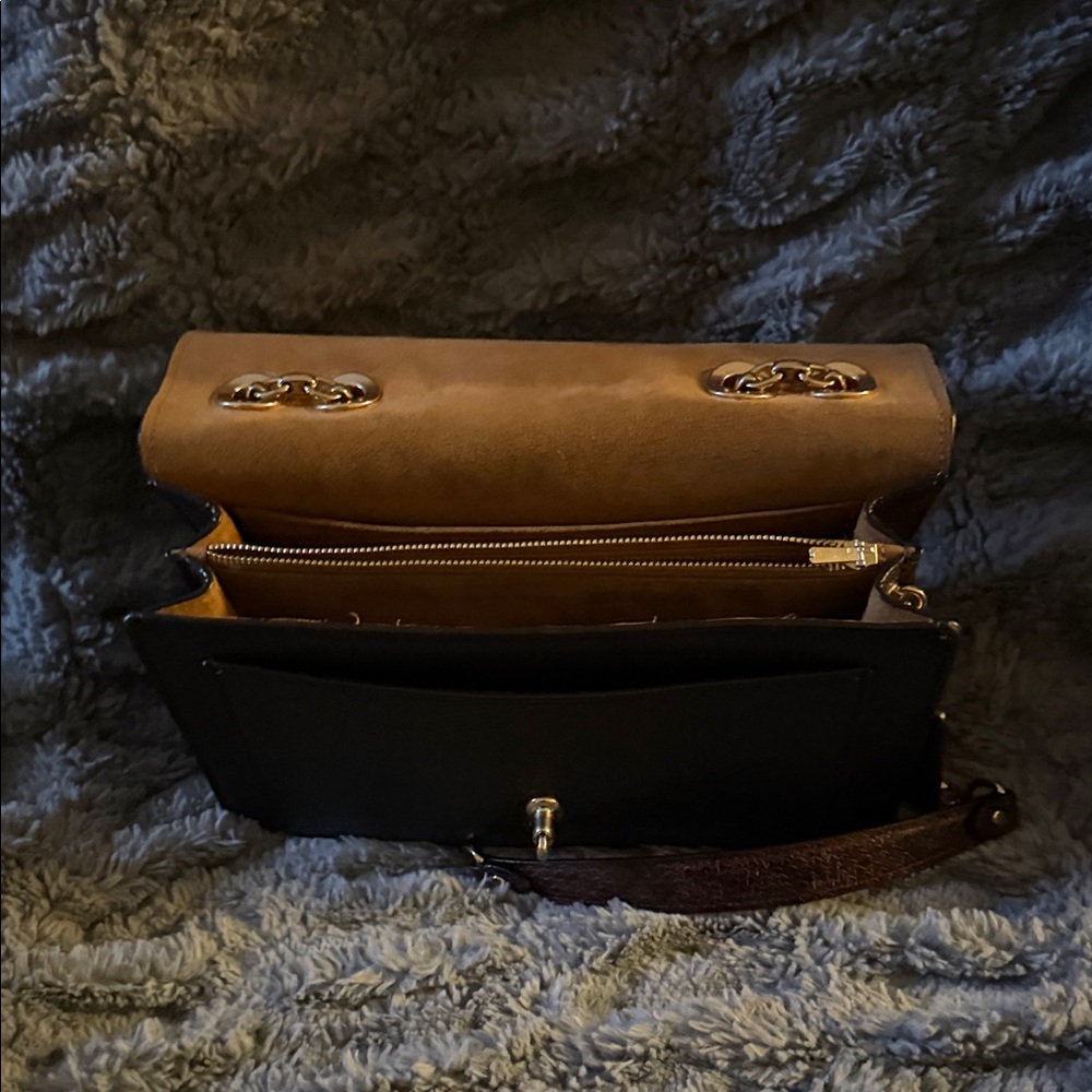 Coach Black Crossbody Bag with Gold Chain - Picture 6 of 6